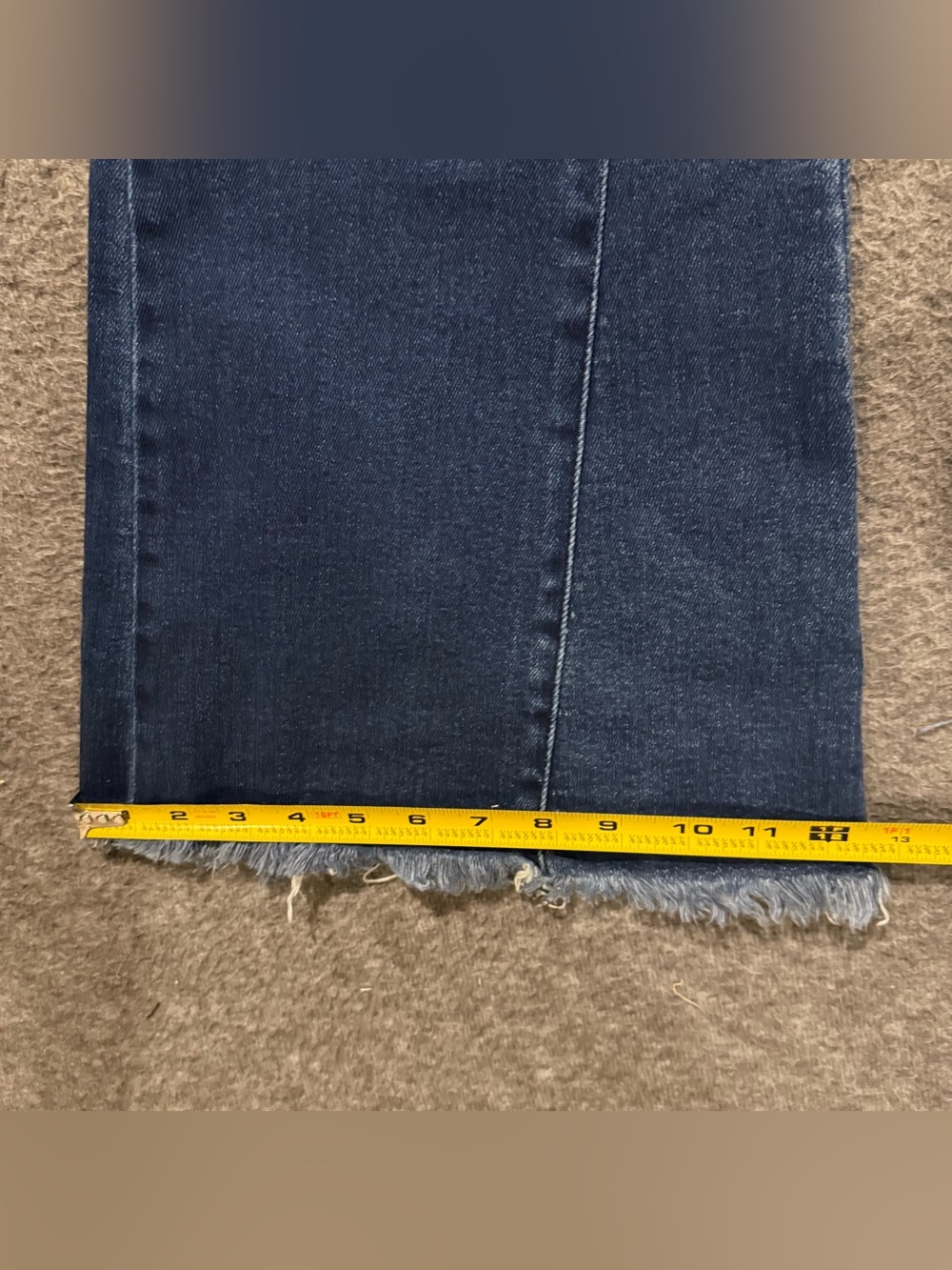 KanCan Ultra High Rise Super Flare Jeans Womens 23 (inseam 32) blue Fray Hem - Picture 6 of 13